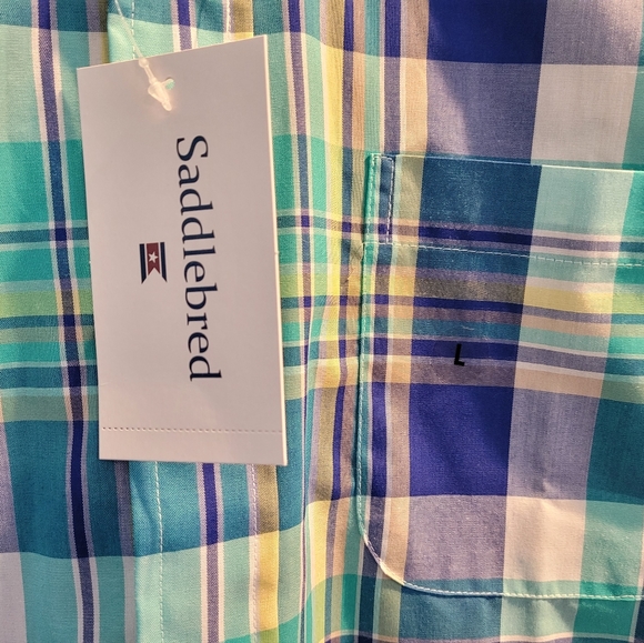 Men short sleeve striped shirt size large - Picture 2 of 4